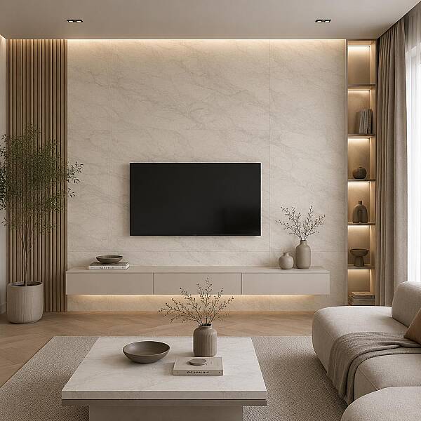 Kütahya Seramik 60x120 Atlantis Beyaz Mat Rektifiyeli - 55013081R - 1