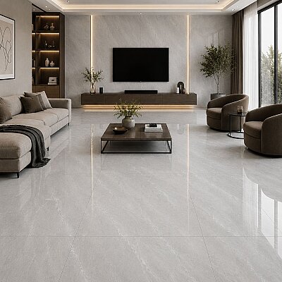 Kütahya Seramik 80x160 Messina Açık Gri Rektifiye Parlak - 55018536RN