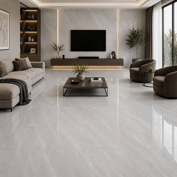 Kütahya Seramik 80x160 Messina Açık Gri Rektifiye Parlak - 55018536RN - 1