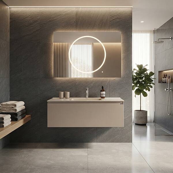 Lineart Bella Banyo Dolabı 100 cm Bej - 1
