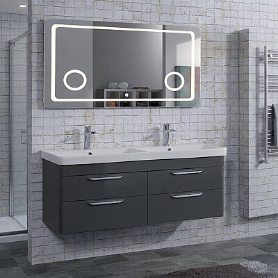 Lineart Efes Banyo Dolabı 120 cm Siyah - LİNEART