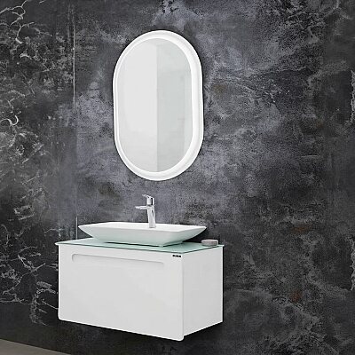 Lineart Glory Banyo Dolabı 80 cm Beyaz - LİNEART