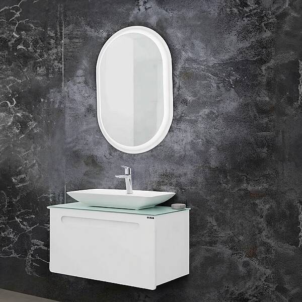 Lineart Glory Banyo Dolabı 80 cm Beyaz - 1