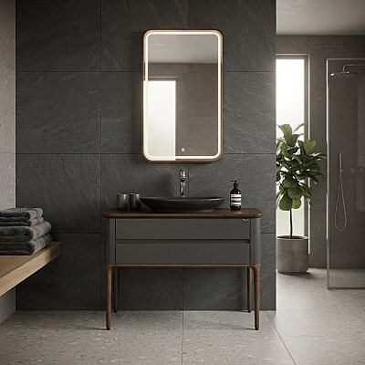 Lineart La Vie Banyo Dolabı 120 cm Ceviz-Füme - LİNEART