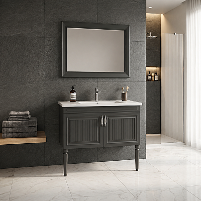Lineart Majesty Banyo Dolabı 80 cm Füme - LİNEART
