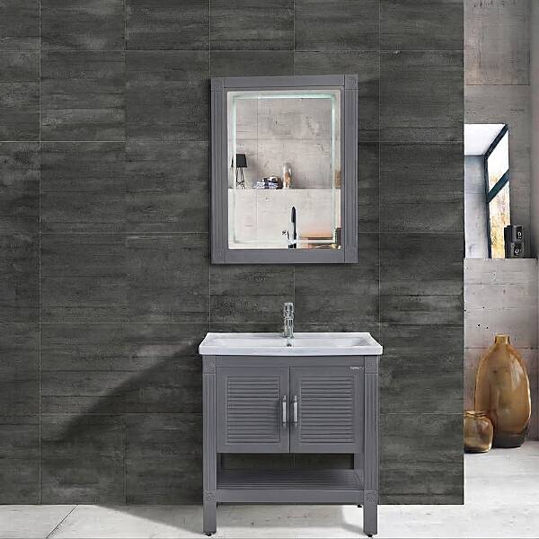 Lineart Oreo Banyo Dolabı 80 cm Füme - 1