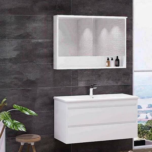 Lineart Soft 1000 Banyo Dolabı 100cm Beyaz - 1