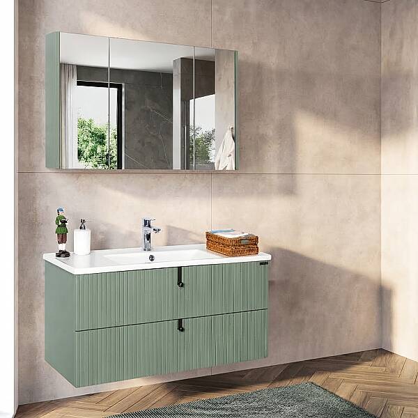 Lineart Verti Banyo Dolabı 100 cm Sage - 1