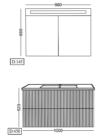 Lineart Verti Banyo Dolabı 100 cm Sage - 2