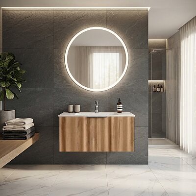Lineart Vista Banyo Dolabı 100 cm Kayın - LİNEART