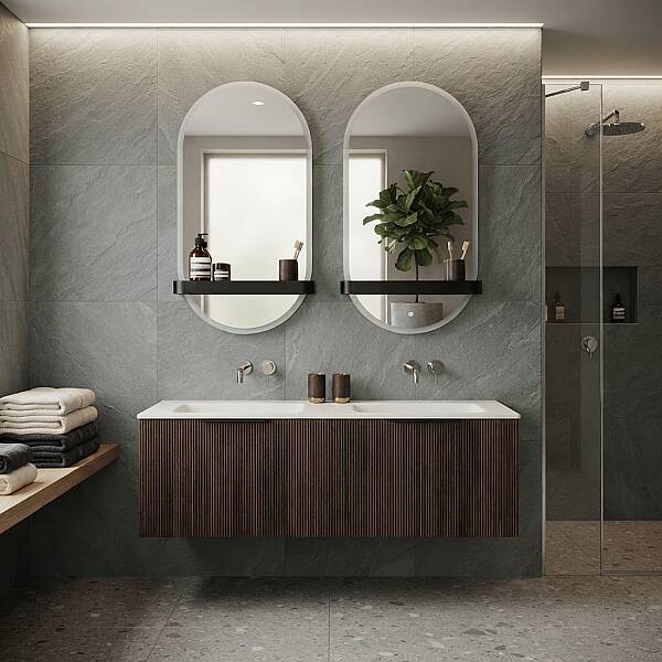 Lineart Vista Banyo Dolabı 120 cm Ceviz - 1