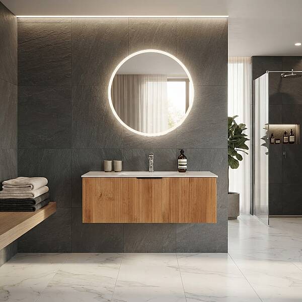Lineart Vista Banyo Dolabı 120 cm Kayın - 1