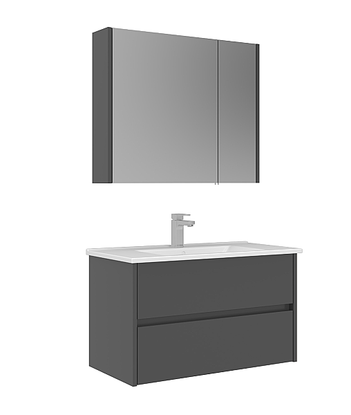 Orka Arno Çekmeceli Banyo Dolabı Takımı 85 cm Antrasit - 2