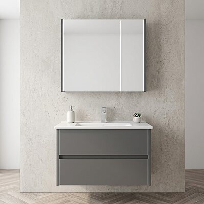 Orka Arno Çekmeceli Banyo Dolabı Takımı 85 cm Antrasit - ORKA BANYO