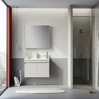 Orka Arno Kapaklı Banyo Dolabı Takımı 100 cm Kaşmir - ORKA BANYO