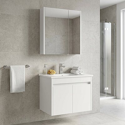 Orka Arno Kapaklı Banyo Dolabı Takımı 65 cm Beyaz - ORKA BANYO