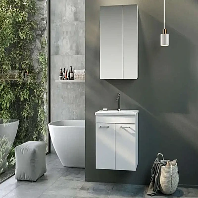 Orka Bafa Banyo Dolabı Takımı 60cm Beyaz - ORKA BANYO