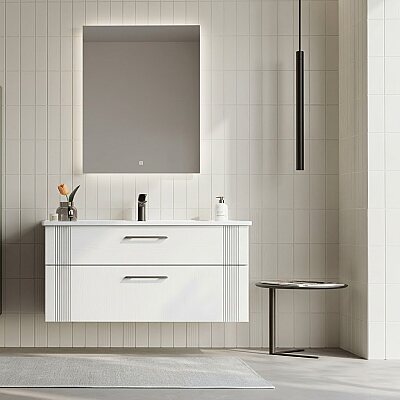 Orka Bari Banyo Dolabı Takımı 85 cm Beyaz - ORKA BANYO