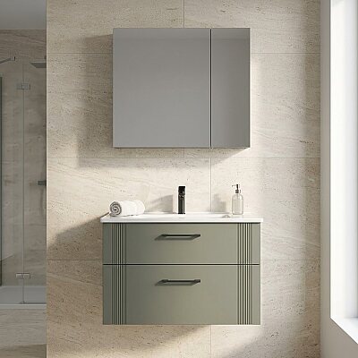 Orka Bari Banyo Dolabı Takımı 85 cm Yeşil - ORKA BANYO