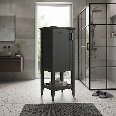 Orka Bastle Banyo Boy Dolabı 48cm Antrasit - ORKA BANYO