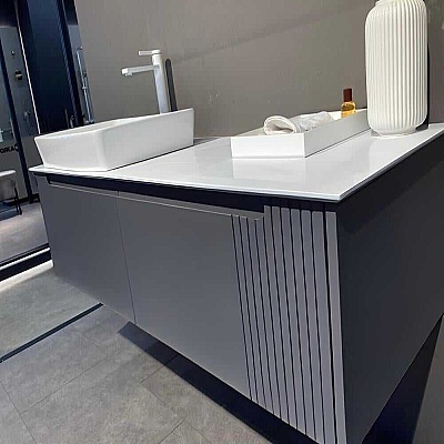 Orka Biella Banyo Dolabı Takımı 120 cm Antrasit - 2