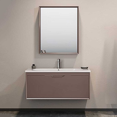 Orka Clay Banyo Dolabı Takımı 100 cm Toprak - ORKA BANYO