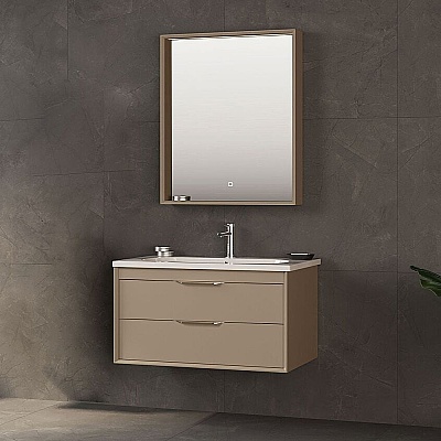Orka Clay Banyo Dolabı Takımı 80 cm Sahra - ORKA BANYO