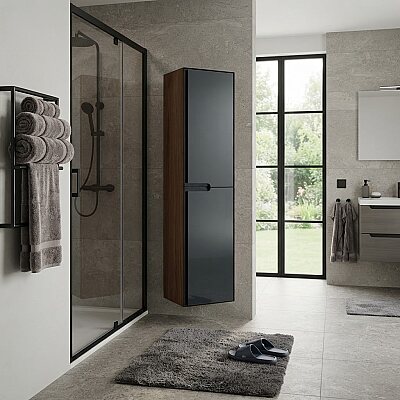 Orka Craft Banyo Boy Dolabı 40cm Ceviz-Antrasit - ORKA BANYO