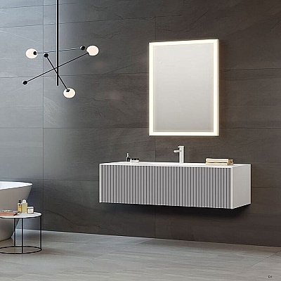 Orka Cube Banyo Dolabı Takımı 120 cm Vizon - ORKA BANYO