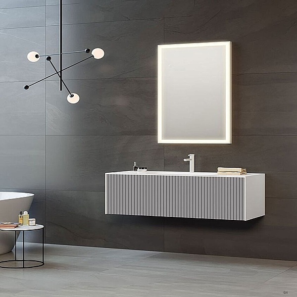 Orka Cube Banyo Dolabı Takımı 120 cm Vizon - 1