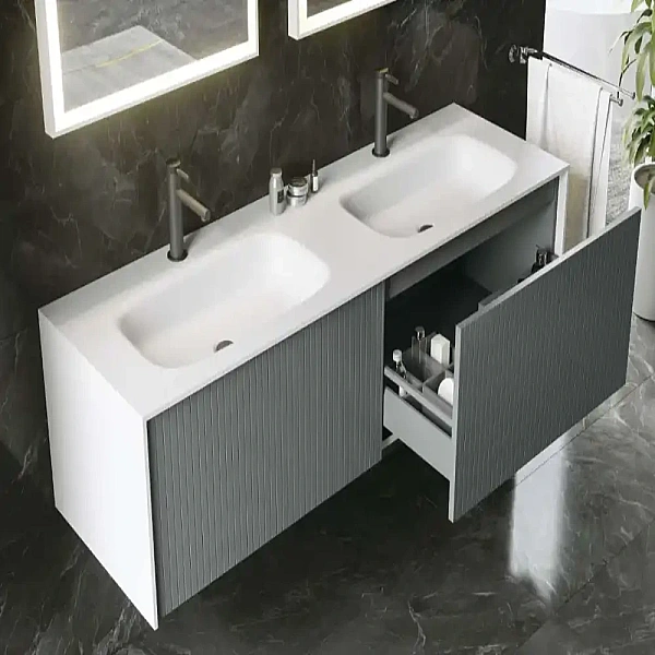 Orka Cube Banyo Dolabı Takımı 160 cm Antrasit  - 3