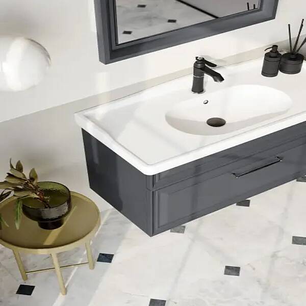 Orka Design Banyo Dolabı Takımı 100 cm Antrasit - 2