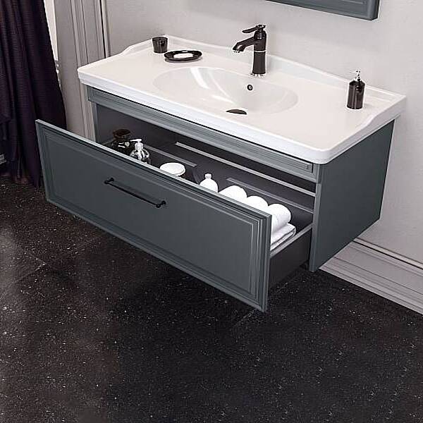 Orka Design Banyo Dolabı Takımı 100 cm Antrasit - 1