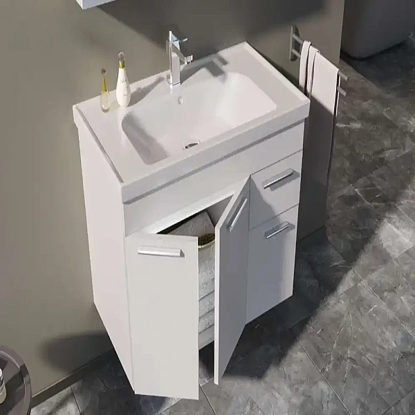 Orka Enez Banyo Dolabı Takımı 100cm Beyaz - 2