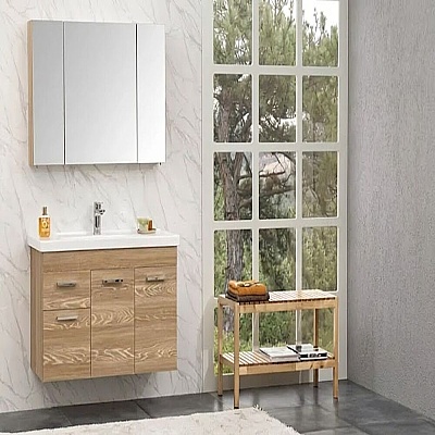 Orka Enez Banyo Dolabı Takımı 100cm Kiraz - ORKA BANYO
