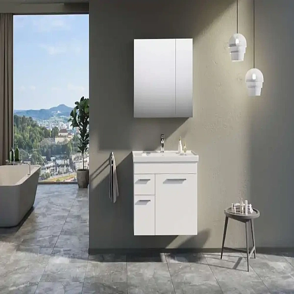 Orka Enez Banyo Dolabı Takımı 80cm Beyaz - 1