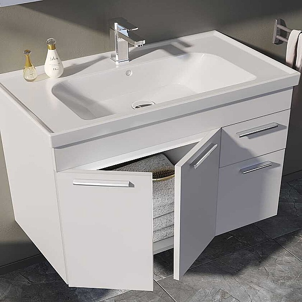 Orka Enez Banyo Dolabı Takımı 80cm Beyaz - 2