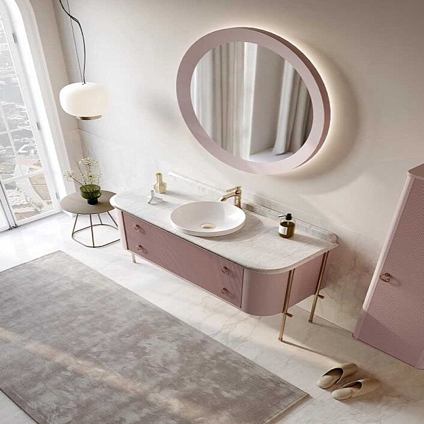 Orka Felice Banyo Dolabı Takımı 147 cm Pudra - 1