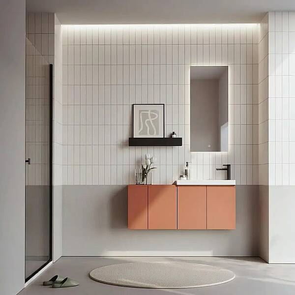 Orka Ferla Banyo Dolabı Takımı 110 cm Tarçın - 1