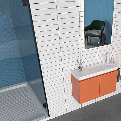 Orka Ferla Banyo Dolabı Takımı 60 cm Tarçın - ORKA BANYO