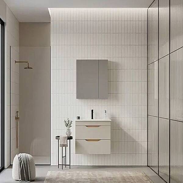 Orka Lena Çekmeceli Banyo Dolabı Takımı 85cm Çöl Beji - 1