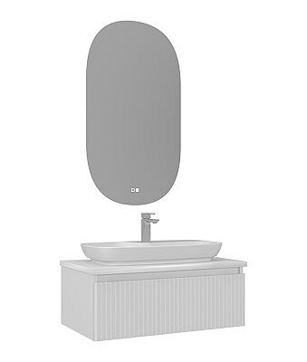Orka Lentia Banyo Dolabı Takımı 80 cm Beyaz - 2