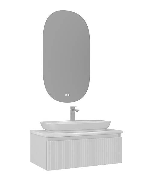 Orka Lentia Banyo Dolabı Takımı 80 cm Beyaz - 2