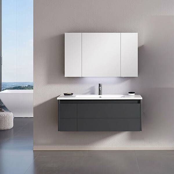 Orka Likya Banyo Dolabı Takımı 100 cm Antrasit - 1