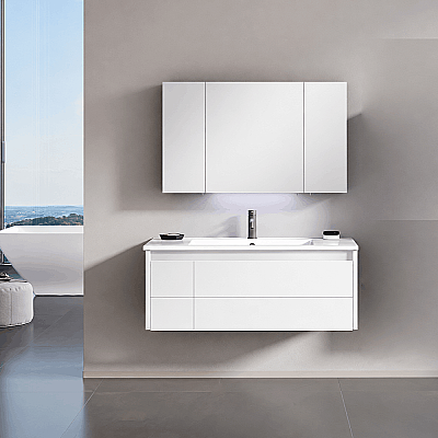 Orka Likya Banyo Dolabı Takımı 80 cm Beyaz - ORKA BANYO