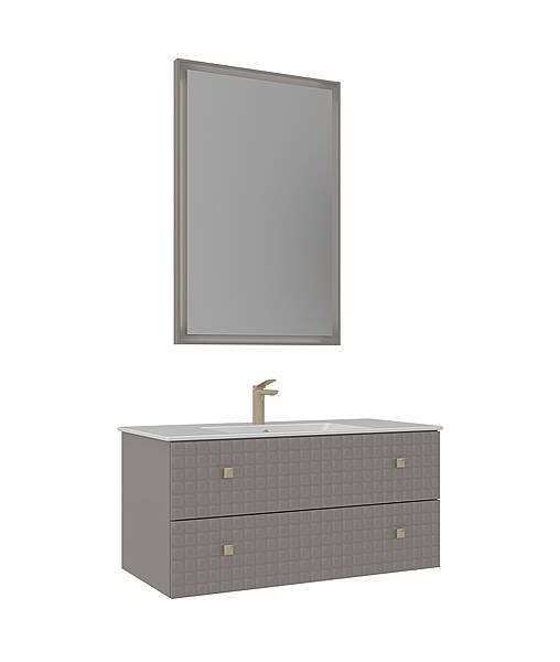 Orka Lipari Banyo Dolabı Takımı 100 cm Vizon - 2