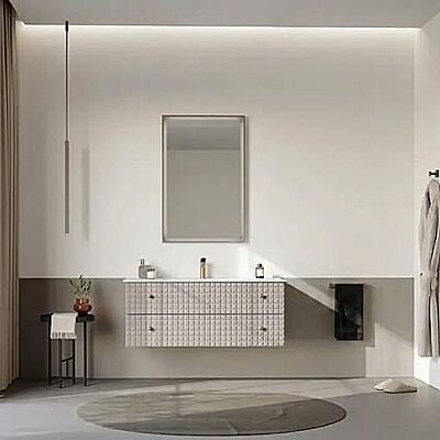 Orka Lipari Banyo Dolabı Takımı 100 cm Vizon - ORKA BANYO