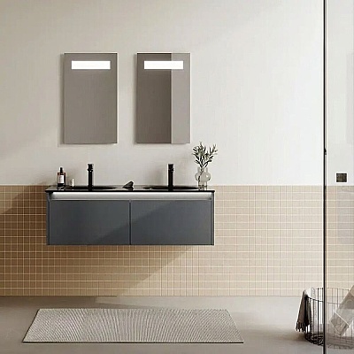Orka Lisbon Banyo Dolabı Takımı 132 cm Antrasit - ORKA BANYO
