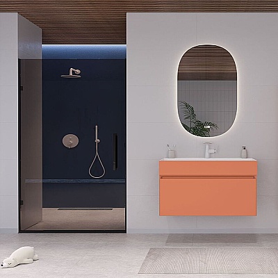 Orka Lusso Banyo Dolabı Takımı 120 cm Mat Tarçın - ORKA BANYO