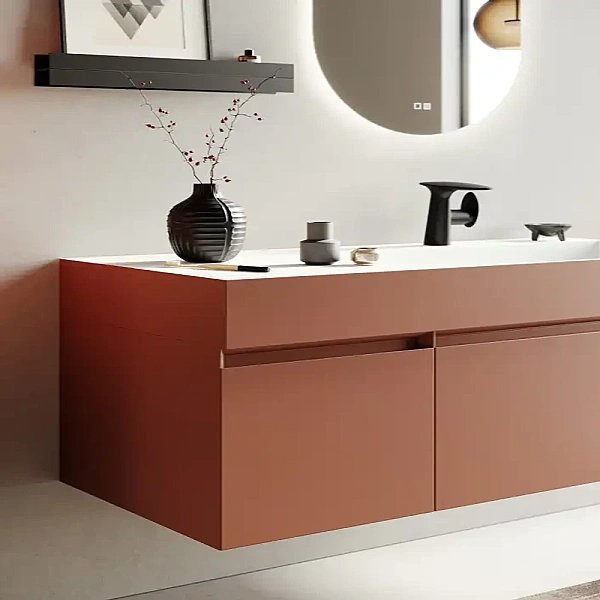Orka Lusso Banyo Dolabı Takımı 120 cm Mat Tarçın - 2